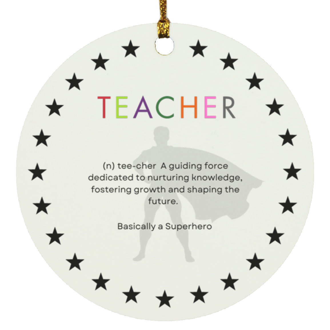 Teacher Superhero Ornament