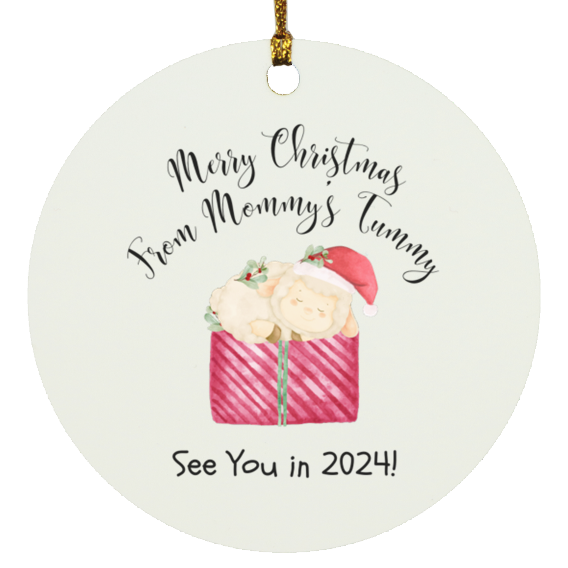 Merry Christmas From Mommy's Tummy Ornament