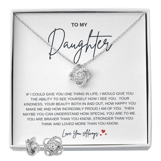 Love Knot Earrings & Necklace Set