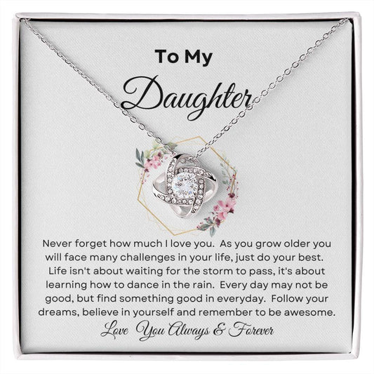 Love Knot To My Daughter Flowers and Gold