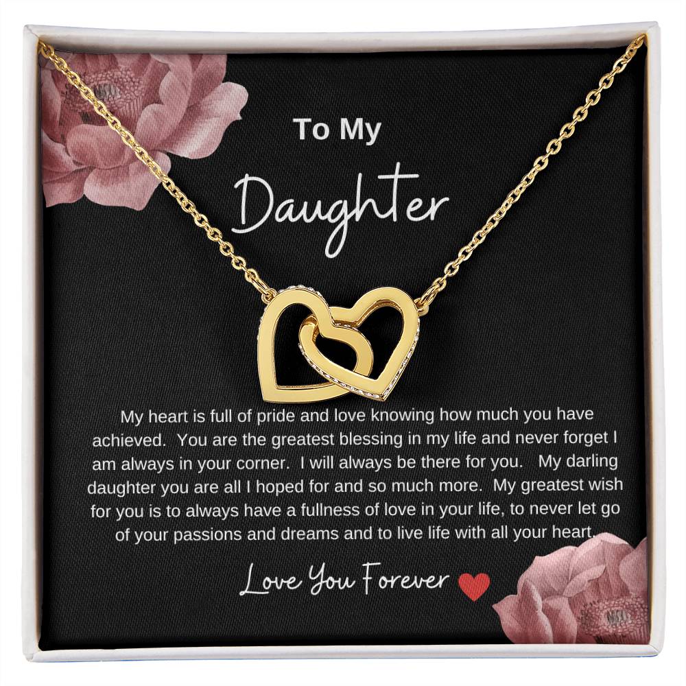 Interlocking Hearts Necklace ... To My Daughter