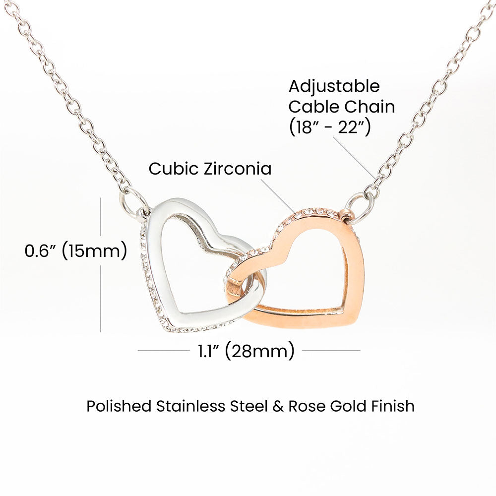 Interlocking Hearts Necklace ... To My Daughter
