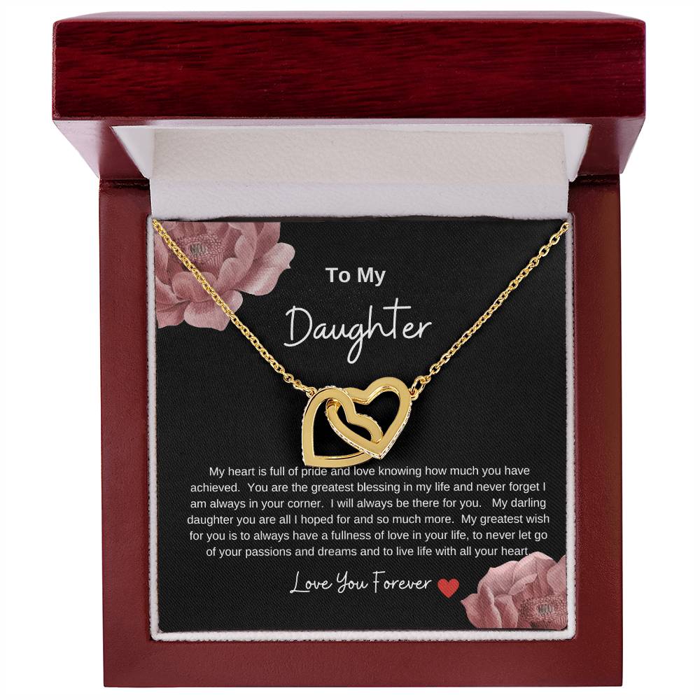 Interlocking Hearts Necklace ... To My Daughter