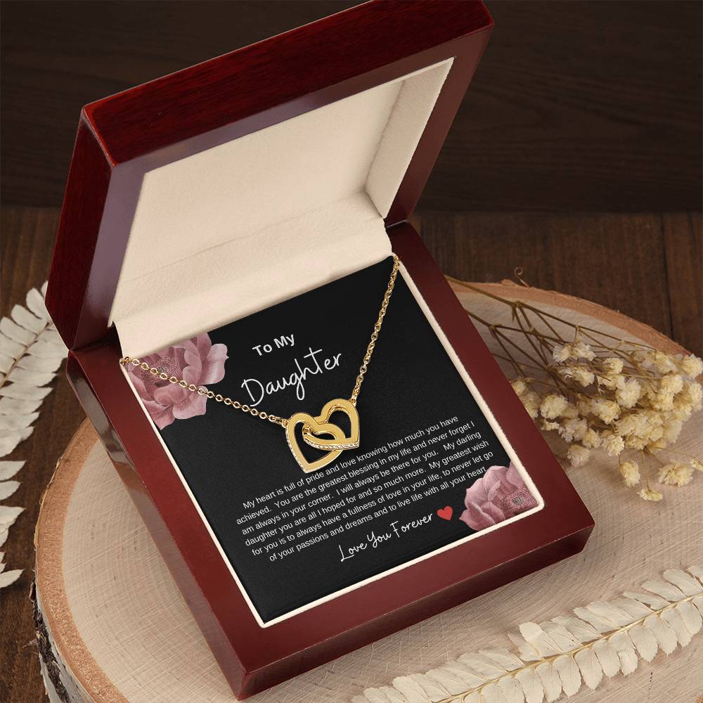 Interlocking Hearts Necklace ... To My Daughter