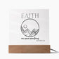 Faith Can Move Mountains | Acrylic Square Plaque